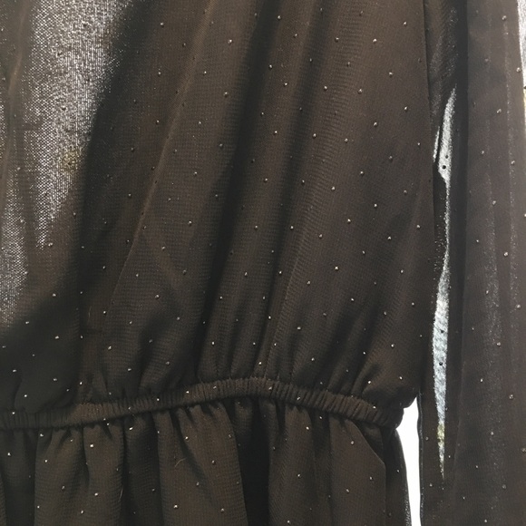 Black & Gold Sequin Cocktail Dress - Picture 2 of 7